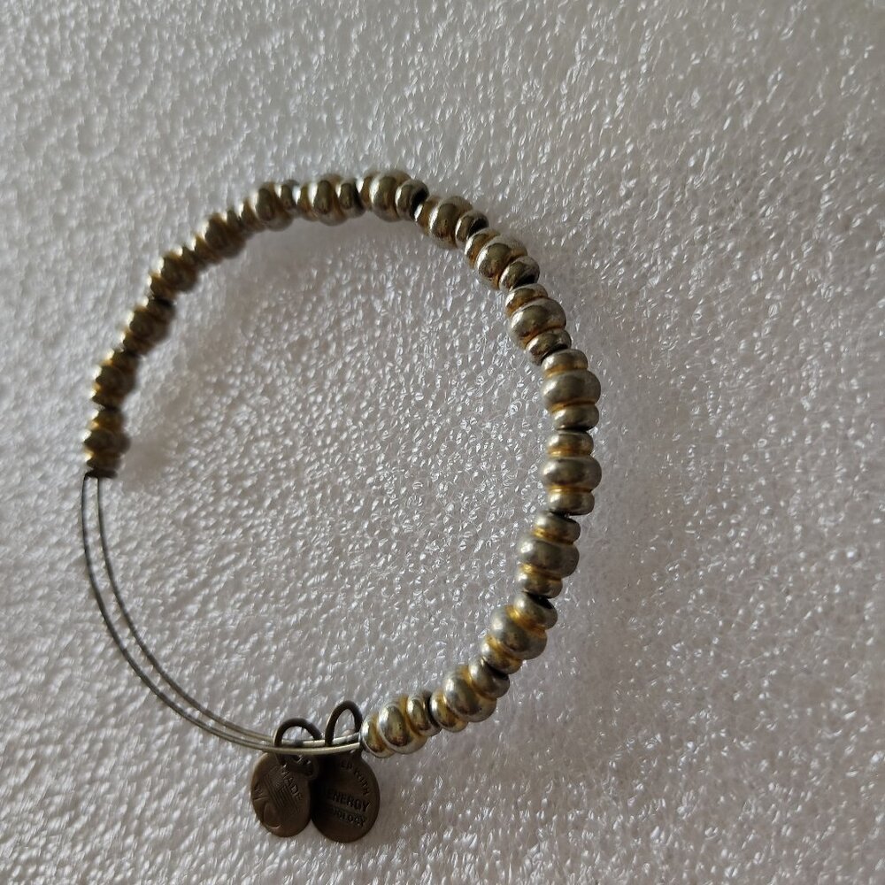 Alex and Ani Looks Silver with Gold Bead Bangle 422